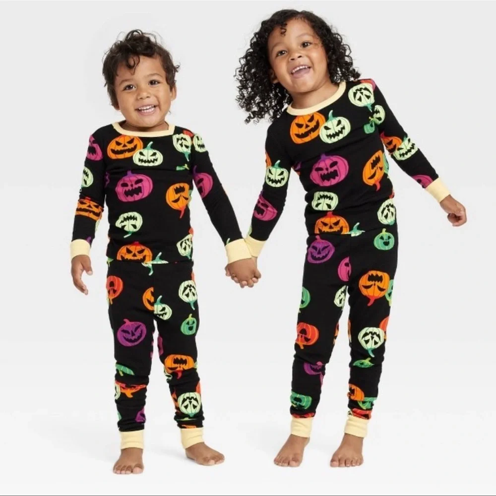 HYDE & EEK! HALLOWEEN PUMPKIN SNUG FIT PAJAMA SET - SIZE 2T (NEW WITH TAGS)